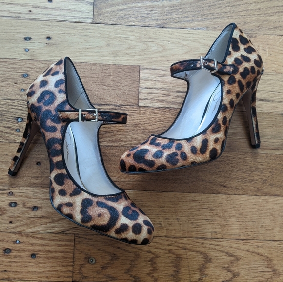 Jessica Simpson Animal Print Mary Jane Heels - Picture 2 of 8